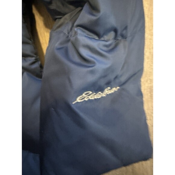 Eddie Bauer Hooded Parka Jacket Glacier Blue Good Down Womens Size 2XL XXL Fur - Picture 5 of 9